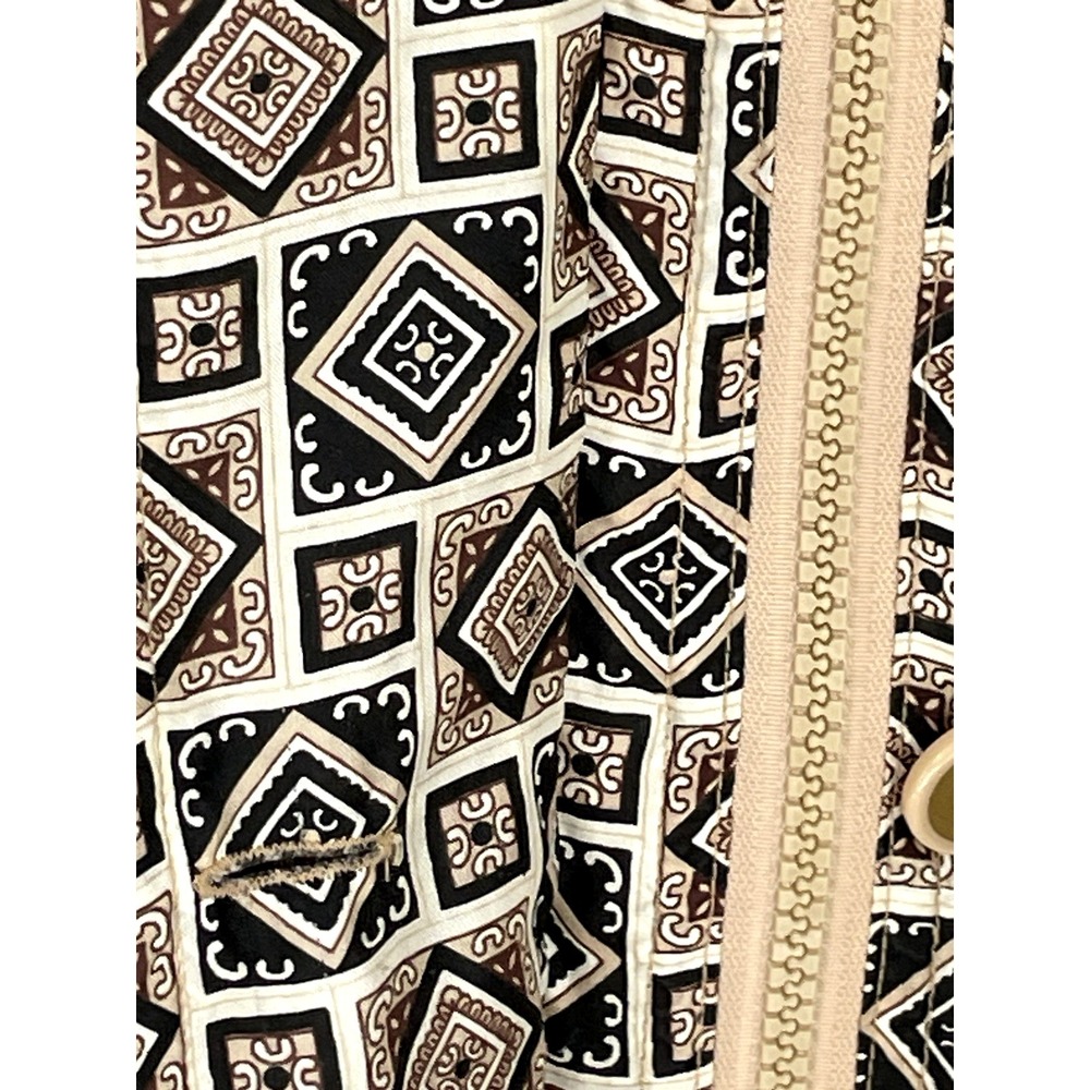 80s STUNT SPORTS XL 100% Silk Jacket Track Bomber Geometric Print Oversized - Picture 3 of 11